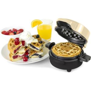 imageNostalgia MyMini Personal Electric Heart Turkey Waffle Maker 5Inch Cooking Surface Waffle Iron for Hash Browns French Toast Grilled Cheese Quesadilla Brownies Cookies RedStuffed Ivy