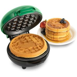 imageNostalgia MyMini Personal Electric Heart Turkey Waffle Maker 5Inch Cooking Surface Waffle Iron for Hash Browns French Toast Grilled Cheese Quesadilla Brownies Cookies RedReindeer