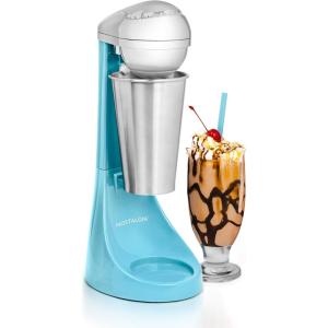 imageNostalgia TwoSpeed Electric CocaCola Limited Edition Milkshake Maker and Drink Mixer Includes 16Ounce Stainless Steel Mixing Cup and Rod RedBlue