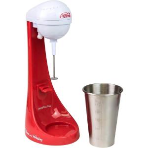 imageNostalgia TwoSpeed Electric CocaCola Limited Edition Milkshake Maker and Drink Mixer Includes 16Ounce Stainless Steel Mixing Cup and Rod RedCoke