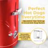 imageNostalgia 2 Slot Hot Dog and Bun Toaster with Mini Tongs Retro Toaster Cooker that Works Chicken Turkey Veggie Links Sausages Brats Metallic RedMetallic Red