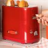 imageNostalgia 2 Slot Hot Dog and Bun Toaster with Mini Tongs Retro Toaster Cooker that Works Chicken Turkey Veggie Links Sausages Brats Metallic RedMetallic Red