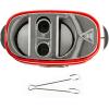 imageNostalgia 2 Slot Hot Dog and Bun Toaster with Mini Tongs Retro Toaster Cooker that Works Chicken Turkey Veggie Links Sausages Brats Metallic RedRed