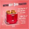 imageNostalgia 2 Slot Hot Dog and Bun Toaster with Mini Tongs Retro Toaster Cooker that Works Chicken Turkey Veggie Links Sausages Brats Metallic RedRed 4 Slot