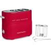 imageNostalgia 2 Slot Hot Dog and Bun Toaster with Mini Tongs Retro Toaster Cooker that Works Chicken Turkey Veggie Links Sausages Brats Metallic RedRed