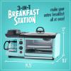 imageNostalgia 3in1 Breakfast Station  Includes Coffee Maker NonStick Griddle and 4Slice Toaster Oven  Versatile Breakfast Maker with Timer  RedAqua Breakfast Station