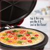 imageNostalgia 6Wedge Electric Quesadilla Maker with Extra Stuffing Latch 8inch RedRed
