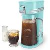 imageNostalgia CLIT3PLSAQ Classic Retro 3Quart Iced Tea ampamp Coffee Brewing System With DoubleInsulated Pitcher Auto ShutOff Perfect For Cold Lattes Lemonade Flavored WaterIncludes Reusable FilterAquaBlue