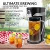 imageNostalgia CLIT3PLSAQ Classic Retro 3Quart Iced Tea ampamp Coffee Brewing System With DoubleInsulated Pitcher Auto ShutOff Perfect For Cold Lattes Lemonade Flavored WaterIncludes Reusable FilterAquaBlack