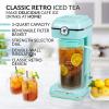 imageNostalgia CLIT3PLSAQ Classic Retro 3Quart Iced Tea ampamp Coffee Brewing System With DoubleInsulated Pitcher Auto ShutOff Perfect For Cold Lattes Lemonade Flavored WaterIncludes Reusable FilterAquaClassic