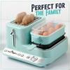 imageNostalgia Classic Retro 3in1 Breakfast Station  Includes Egg and Veggie Steamer NonStick Griddle and Wide 2Slot Toaster  Versatile Breakfast Maker Cooking Station with Toasting Control