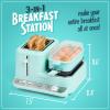 imageNostalgia Classic Retro 3in1 Breakfast Station  Includes Egg and Veggie Steamer NonStick Griddle and Wide 2Slot Toaster  Versatile Breakfast Maker Cooking Station with Toasting Control