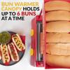 imageNostalgia Countertop Hot Dog Roller and Warmer 8 Regular Sized 4 Foot Long Hot Dogs and 6 Bun Capacity Stainless Steel Perfect For Breakfast Sausages Brats Taquitos Egg RollsHot Dog Roller
