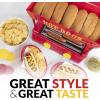 imageNostalgia Countertop Hot Dog Roller and Warmer 8 Regular Sized 4 Foot Long Hot Dogs and 6 Bun Capacity Stainless Steel Perfect For Breakfast Sausages Brats Taquitos Egg RollsHot Dog Roller