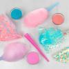 imageNostalgia FSCC8 Cotton Candy Kit Pink Vanilla Blue Raspberry Strawberry Flossing Sugars Includes 10 Reusable Cones and Twist TiesPerfect for Birthdays Holidays and Parties 7 oz each MultiCotton Candy Kit