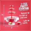 imageNostalgia LPF230 3Tier Lighted Party Fountain Holds 15 Gallons LED Lighted Base Includes 8 Reusable Cups3Tier Party Fountain