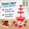 imageNostalgia LPF230 3Tier Lighted Party Fountain Holds 15 Gallons LED Lighted Base Includes 8 Reusable Cups3Tier Party Fountain