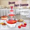 imageNostalgia LPF230 3Tier Lighted Party Fountain Holds 15 Gallons LED Lighted Base Includes 8 Reusable CupsLighted Party Fountain White