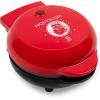 imageNostalgia MyMini Personal Electric Santa Waffle Maker Holiday Themed 5Inch Cooking Surface Hash browns French Toast Grilled Cheese Quesadilla Brownies Cookies Red