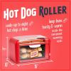 imageNostalgia Oscar Mayer Extra Large Countertop 8 Hot Dog Roller and Bun Toaster Oven  Stainless Steel Rollers and Nonstick Warming Racks  Adjustable TimerHot Dog Roller Red