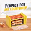 imageNostalgia Oscar Mayer Extra Large Countertop 8 Hot Dog Roller and Bun Toaster Oven  Stainless Steel Rollers and Nonstick Warming Racks  Adjustable TimerHot Dog Roller Yellow