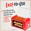 imageNostalgia Oscar Mayer Extra Large Countertop 8 Hot Dog Roller and Bun Toaster Oven  Stainless Steel Rollers and Nonstick Warming Racks  Adjustable TimerHot Dog Roller Red