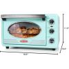 imageNostalgia Oven Toast AirFry Broil Functions Large Capacity Fits Slices of Bread Two 12 in PizzasIncludes Baking Pan and Frying Basket 21 Qt AquaAqua