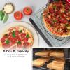 imageNostalgia Oven Toast AirFry Broil Functions Large Capacity Fits Slices of Bread Two 12 in PizzasIncludes Baking Pan and Frying Basket 21 Qt AquaToaster Oven Red