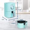 imageNostalgia Personal Air Fryer 1Quart Compact Space Saving Adjustable 30 Minute Timer and Temperature Up To 400 NonStick Dishwasher Safe Basket Portion Control Aqua