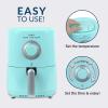 imageNostalgia Personal Air Fryer 1Quart Compact Space Saving Adjustable 30 Minute Timer and Temperature Up To 400 NonStick Dishwasher Safe Basket Portion Control Aqua