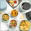 imageNostalgia Portable 20Ounce Electric Heated Lunch Box  Travel Size 25 Cup Capacity for Soup Chili and Leftovers  Leak Proof Silicone Sealed Lid Foldable Carry Handle Detachable Cord  BlackBlack
