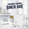 imageNostalgia Portable 20Ounce Electric Heated Lunch Box  Travel Size 25 Cup Capacity for Soup Chili and Leftovers  Leak Proof Silicone Sealed Lid Foldable Carry Handle Detachable Cord  BlackWhite