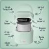 imageNostalgia Portable 20Ounce Electric Heated Lunch Box  Travel Size 25 Cup Capacity for Soup Chili and Leftovers  Leak Proof Silicone Sealed Lid Foldable Carry Handle Detachable Cord  BlackSage