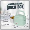 imageNostalgia Portable 20Ounce Electric Heated Lunch Box  Travel Size 25 Cup Capacity for Soup Chili and Leftovers  Leak Proof Silicone Sealed Lid Foldable Carry Handle Detachable Cord  BlackSage