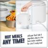 imageNostalgia Portable 20Ounce Electric Heated Lunch Box  Travel Size 25 Cup Capacity for Soup Chili and Leftovers  Leak Proof Silicone Sealed Lid Foldable Carry Handle Detachable Cord  BlackWhite