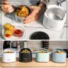 imageNostalgia Portable 20Ounce Electric Heated Lunch Box  Travel Size 25 Cup Capacity for Soup Chili and Leftovers  Leak Proof Silicone Sealed Lid Foldable Carry Handle Detachable Cord  BlackWhite