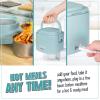 imageNostalgia Portable 20Ounce Electric Heated Lunch Box  Travel Size 25 Cup Capacity for Soup Chili and Leftovers  Leak Proof Silicone Sealed Lid Foldable Carry Handle Detachable Cord  BlackChambray