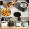 imageNostalgia Portable 20Ounce Electric Heated Lunch Box  Travel Size 25 Cup Capacity for Soup Chili and Leftovers  Leak Proof Silicone Sealed Lid Foldable Carry Handle Detachable Cord  BlackBlack