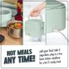 imageNostalgia Portable 20Ounce Electric Heated Lunch Box  Travel Size 25 Cup Capacity for Soup Chili and Leftovers  Leak Proof Silicone Sealed Lid Foldable Carry Handle Detachable Cord  BlackSage