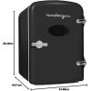 imageNostalgia RF6RRAQ Retro 6Can Personal Cooling and Heating Mini Refrigerator with Carry Handle for Home Office Car Boat or Dorm RoomIncludes ACDC Power Cords1 cubic feet AquaBlack Original