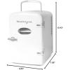 imageNostalgia RF6RRAQ Retro 6Can Personal Cooling and Heating Mini Refrigerator with Carry Handle for Home Office Car Boat or Dorm RoomIncludes ACDC Power Cords1 cubic feet AquaWhite