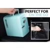 imageNostalgia RF6RRAQ Retro 6Can Personal Cooling and Heating Mini Refrigerator with Carry Handle for Home Office Car Boat or Dorm RoomIncludes ACDC Power Cords1 cubic feet AquaAqua