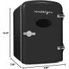 imageNostalgia RF6RRAQ Retro 6Can Personal Cooling and Heating Mini Refrigerator with Carry Handle for Home Office Car Boat or Dorm RoomIncludes ACDC Power Cords1 cubic feet AquaBlack Original