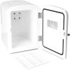 imageNostalgia RF6RRAQ Retro 6Can Personal Cooling and Heating Mini Refrigerator with Carry Handle for Home Office Car Boat or Dorm RoomIncludes ACDC Power Cords1 cubic feet AquaWhite