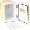 imageNostalgia RF6RRAQ Retro 6Can Personal Cooling and Heating Mini Refrigerator with Carry Handle for Home Office Car Boat or Dorm RoomIncludes ACDC Power Cords1 cubic feet AquaYellow