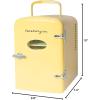 imageNostalgia RF6RRAQ Retro 6Can Personal Cooling and Heating Mini Refrigerator with Carry Handle for Home Office Car Boat or Dorm RoomIncludes ACDC Power Cords1 cubic feet AquaYellow