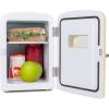 imageNostalgia RF6RRAQ Retro 6Can Personal Cooling and Heating Mini Refrigerator with Carry Handle for Home Office Car Boat or Dorm RoomIncludes ACDC Power Cords1 cubic feet AquaYellow