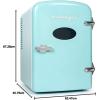 imageNostalgia RF6RRAQ Retro 6Can Personal Cooling and Heating Mini Refrigerator with Carry Handle for Home Office Car Boat or Dorm RoomIncludes ACDC Power Cords1 cubic feet AquaAqua