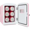 imageNostalgia RF6RRAQ Retro 6Can Personal Cooling and Heating Mini Refrigerator with Carry Handle for Home Office Car Boat or Dorm RoomIncludes ACDC Power Cords1 cubic feet AquaPink