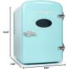 imageNostalgia RF6RRAQ Retro 6Can Personal Cooling and Heating Mini Refrigerator with Carry Handle for Home Office Car Boat or Dorm RoomIncludes ACDC Power Cords1 cubic feet AquaAqua
